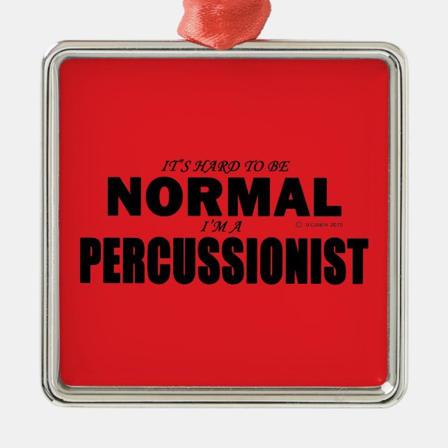 Normal Percussionist Metal Ornament (Front)