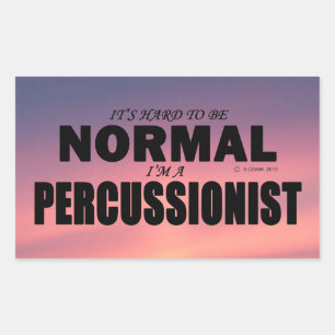 Normal Percussionist Rectangular Sticker