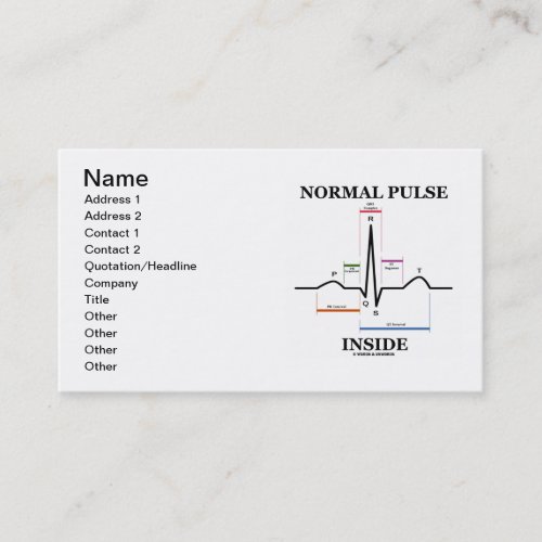 Normal Pulse Inside ECGEKG Electrocardiogram Business Card