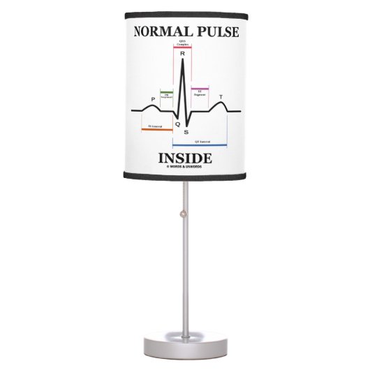 Normal Pulse Inside Heartbeat Electrocardiogram Table Lamp (Front)