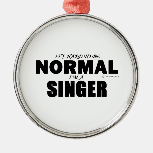 Normal Singer Metal Ornament (Front)