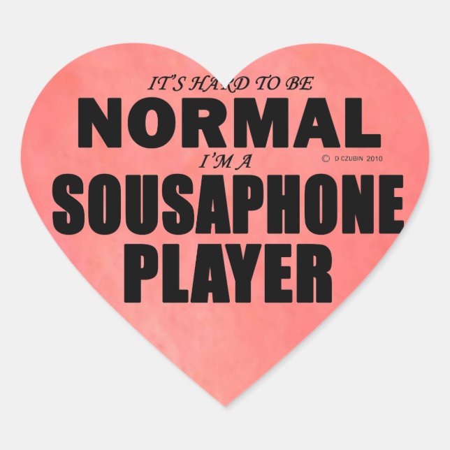 Normal Sousaphone Player Heart Sticker (Front)