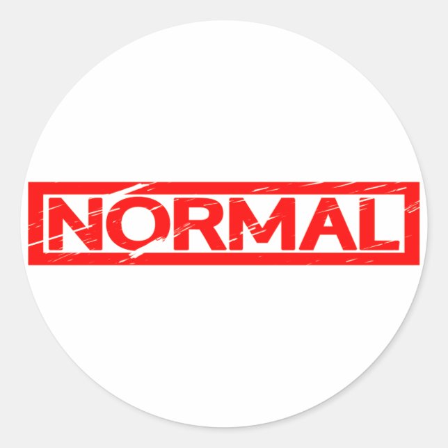 Normal Stamp Classic Round Sticker (Front)