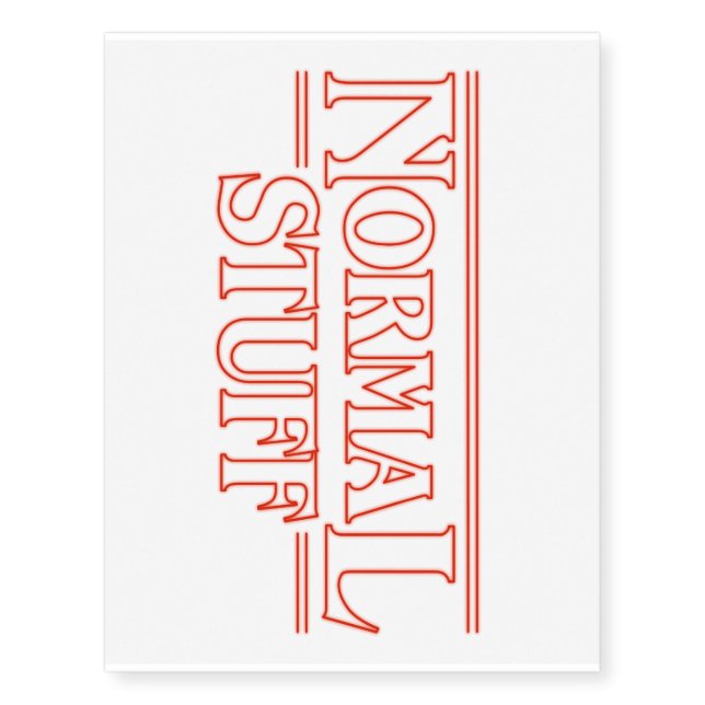 Normal Stuff Temporary Tattoos (Front)