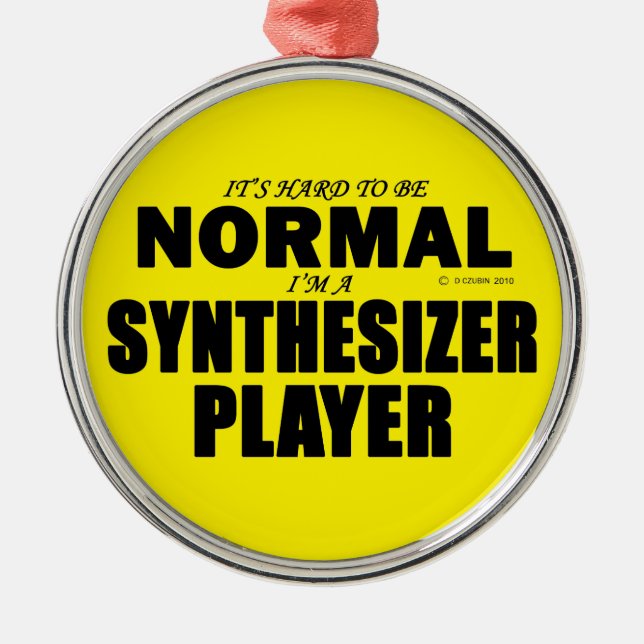 Normal Synthesizer Player Metal Ornament (Front)