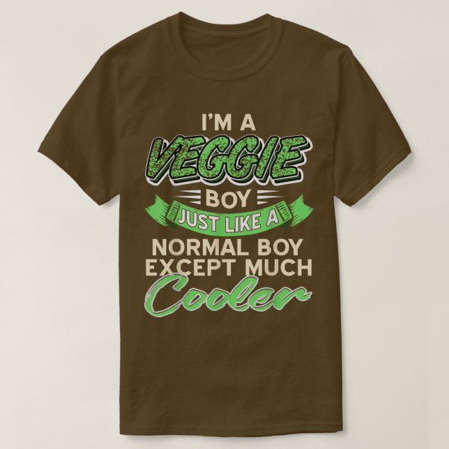 Normal Veggie Boy Vegan Vegetarian Healthy Gift  T-Shirt (Design Front)