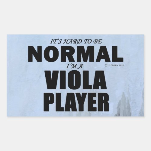 Normal Viola Player Rectangular Sticker