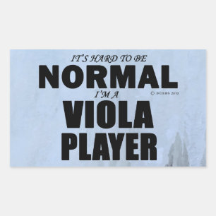 Normal Viola Player Rectangular Sticker