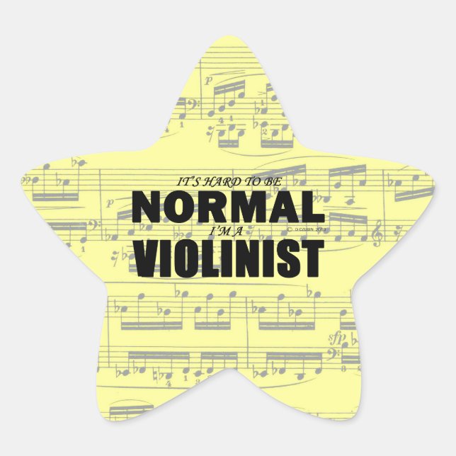 Normal Violinist Star Sticker (Front)