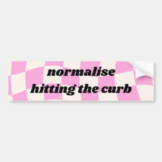Normalise hitting the curb - funny bumper sticker