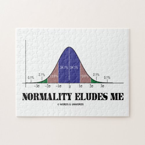 Normality Eludes Me Bell Curve Humor Jigsaw Puzzle