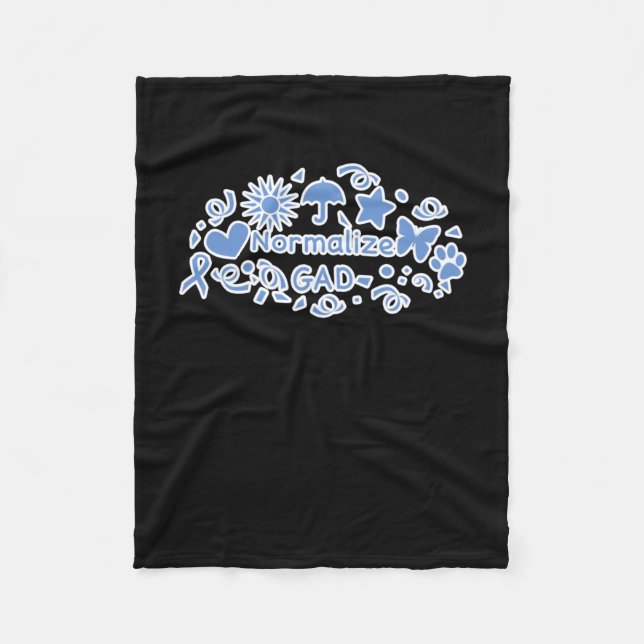 Normalize Gad (blue) Sticker  Fleece Blanket (Front)