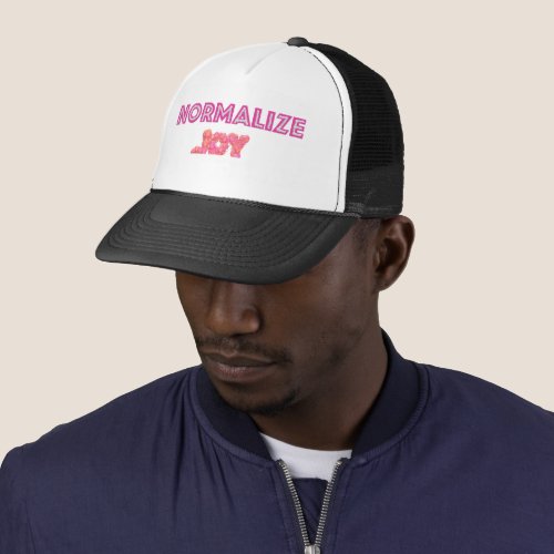 Normalize Joy vote Kamala pink glitter bubbles Trucker Hat