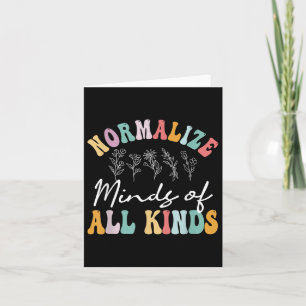 Normalize Minds Of All Kinds Autism Awereness Card