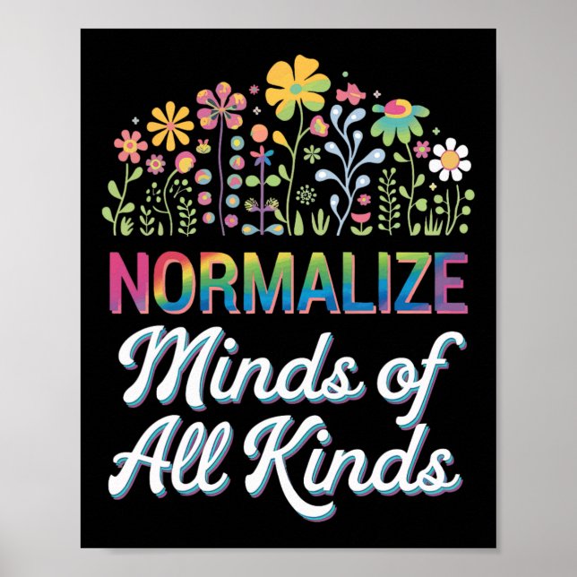 Normalize Minds Of All Kinds Autism Support  Poster (Front)