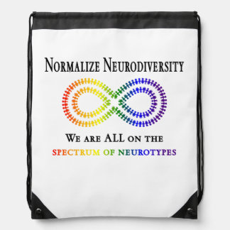Normalize Neurodiversity Drawstring Bag