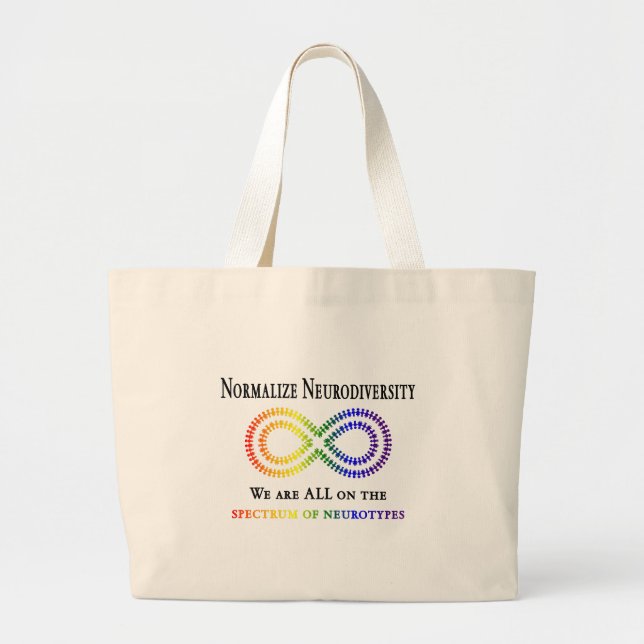 Normalize Neurodiversity Large Tote Bag (Front)