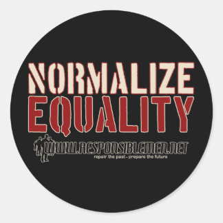 NormalizeEquality, . Classic Round Sticker
