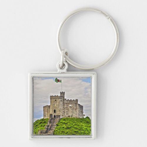 Norman_built Medieval Cardiff Castle Wales Keychain
