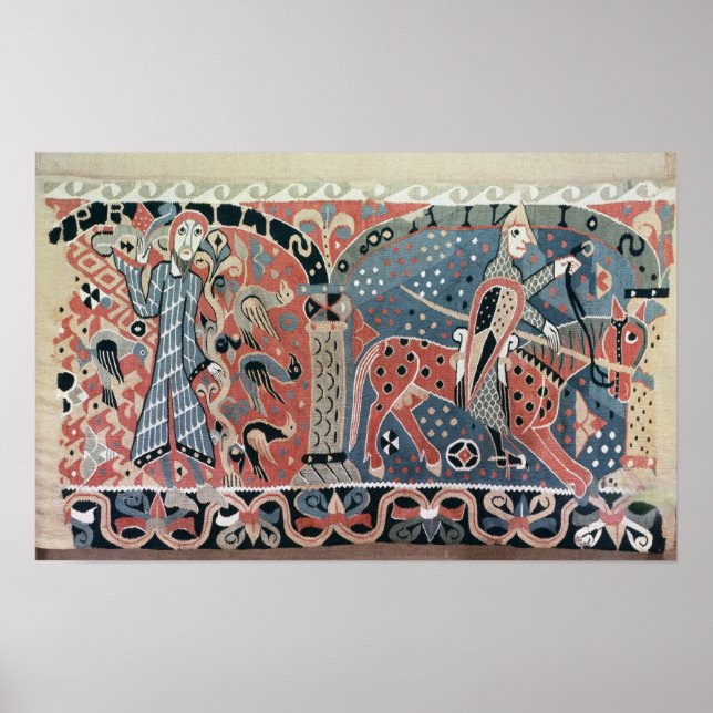 Norman cavalier on a piebald horse poster (Front)