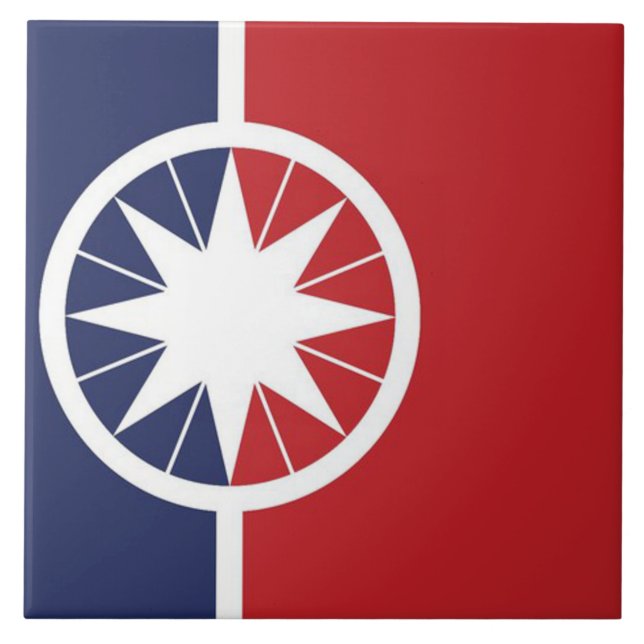 Norman city flag ceramic tile (Front)