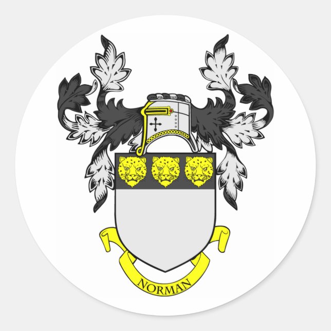 NORMAN Coat of Arms Classic Round Sticker (Front)