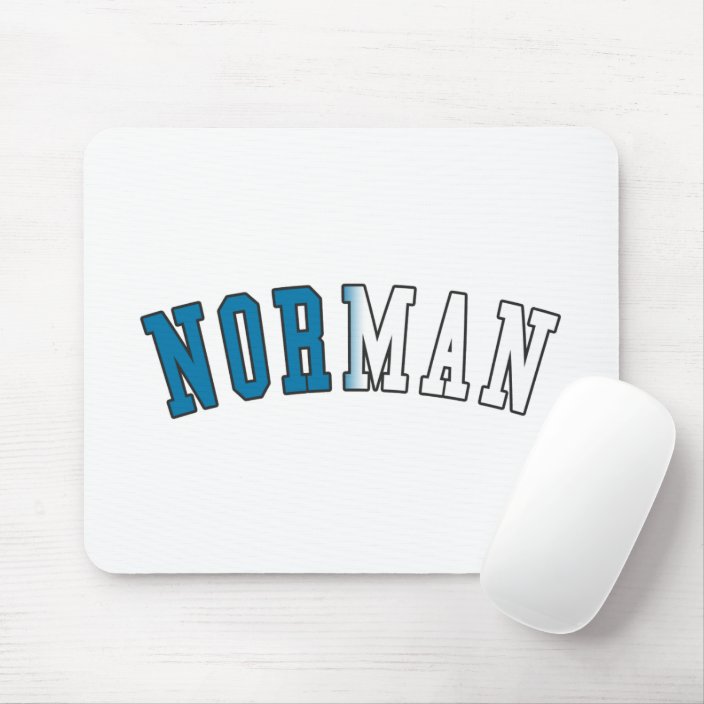 Norman in Oklahoma State Flag Colors Mousepad