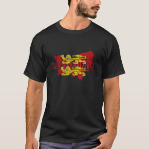 Norman Map Word Art Distressed Normandy France Sou T-Shirt
