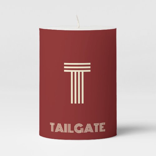 Norman OK Custom Monogram Pillar Candle