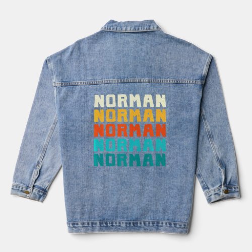 Norman Oklahoma Vintage Ok Retro Collection Americ Denim Jacket