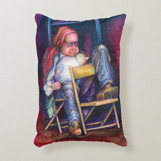 Norman Perfers to Draw in His Sleep Accent Pillow (Front(Vertical))