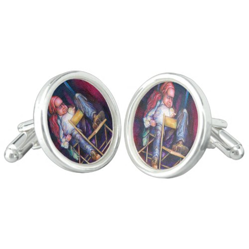 Norman Perfers to Draw in His Sleep Cufflinks