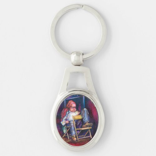 Norman Perfers to Draw in His Sleep Keychain