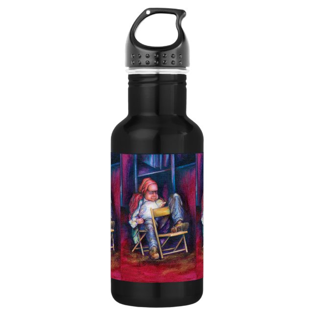 Norman Perfers to Draw in His Sleep Stainless Steel Water Bottle (Front)