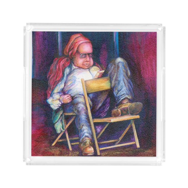 Norman prefers to draw in his Sleep Acrylic Tray (Front)