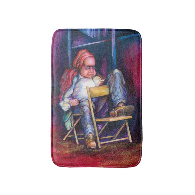 Norman prefers to draw in his Sleep Bathroom Mat (Front Vertical)