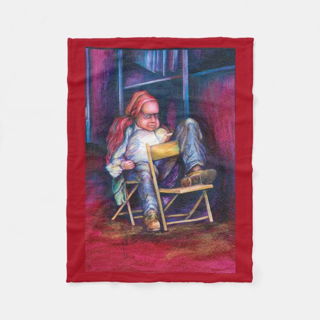 Norman prefers to draw in his Sleep Fleece Blanket (Front)