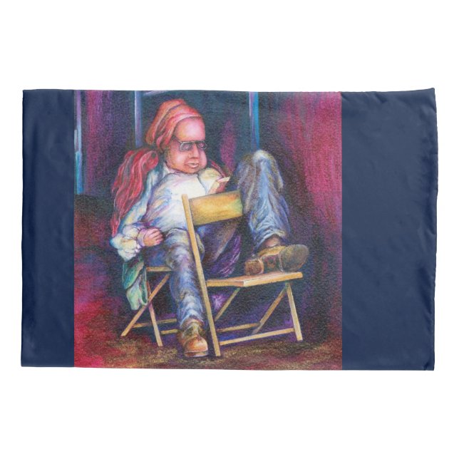 Norman prefers to draw in his Sleep Pillowcase (Back)