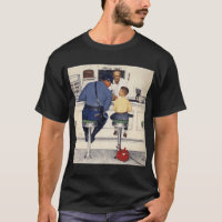 norman rockwell art style1 girl boy gift