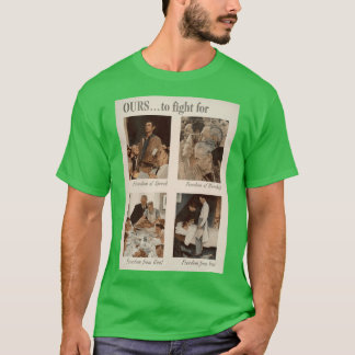 norman rockwell art style3 boy friend funny T-Shirt