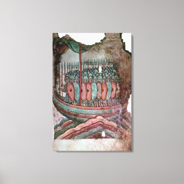 Norman soldiers crossing the English channel Canvas Print (Front)