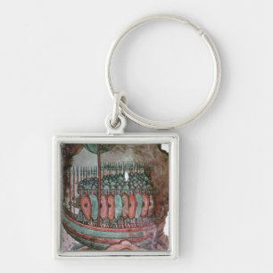 Norman soldiers crossing the English channel Keychain