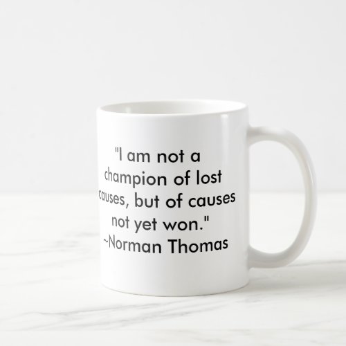 Norman Thomas with quote Coffee Mug