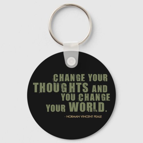 Norman Vincent Peale Quote Keychain