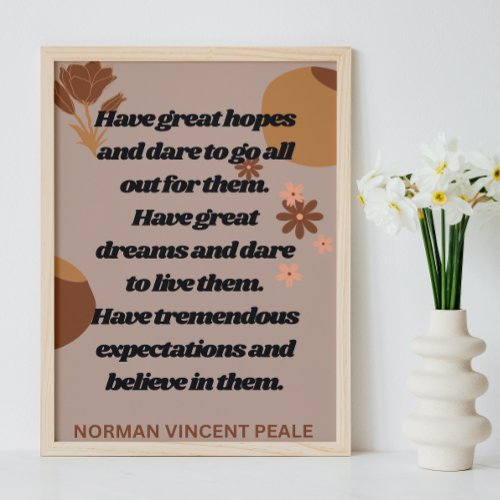 Norman Vincent Peale quote  Poster