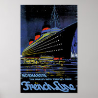 Normandie at Night Poster