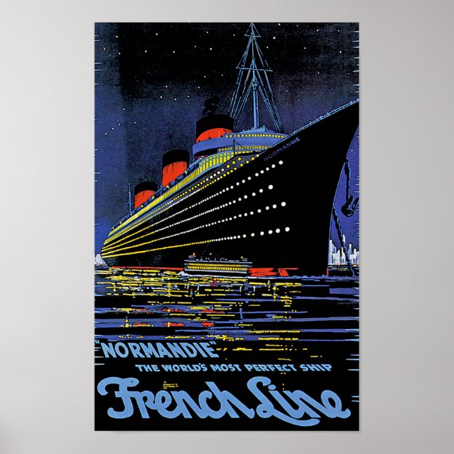 Normandie at Night Poster (Front)