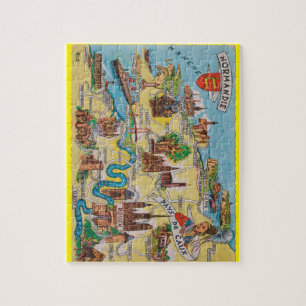 Normandie old map jigsaw puzzle