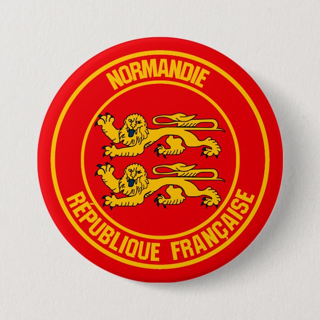 Normandie Round Emblem Button (Front)