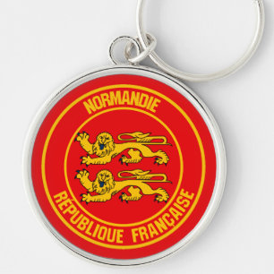 Normandie Round Emblem Keychain